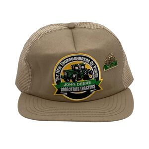 Vintage Snapback John Deere 8000 Series Tractor Mesh‎ Back Trucker USA Made